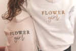 embroidered flower girl hoodie