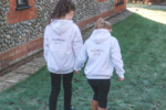 Embroidered flower girl hoodie
