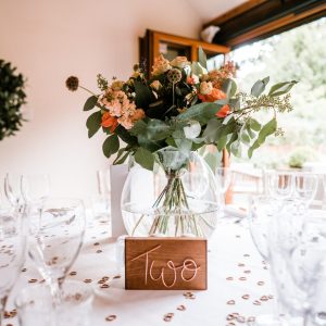 Copper wire rustic wedding table number